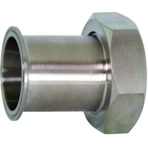 17MP Adaptateurs de siège Tri-Clamp x Plain Bevel avec écrou hexagonal - Dixon
