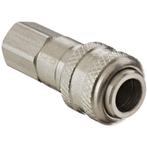 D-Type Industrial Pneumatic Female Threaded Coupler with Automatic Close - Dixon